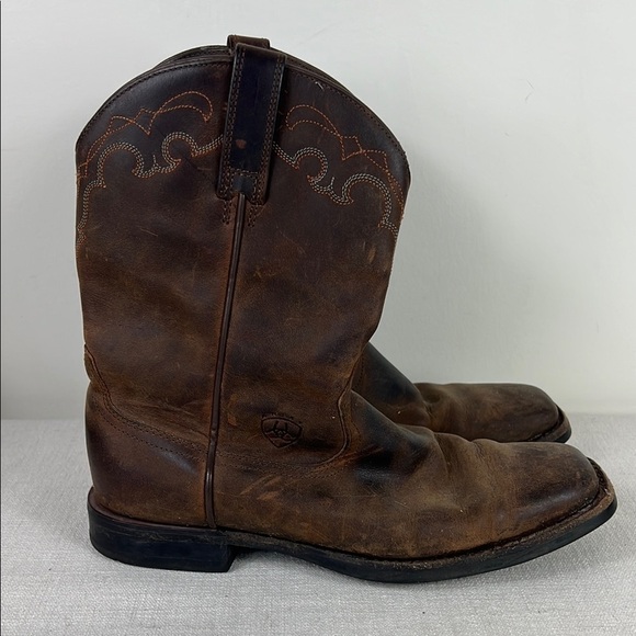 Ariat Western Boots Womens Size 7 B Brown Leather Pull On Style 18100 - Picture 1 of 15